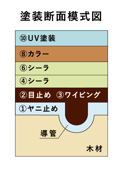 塗装断面模式図