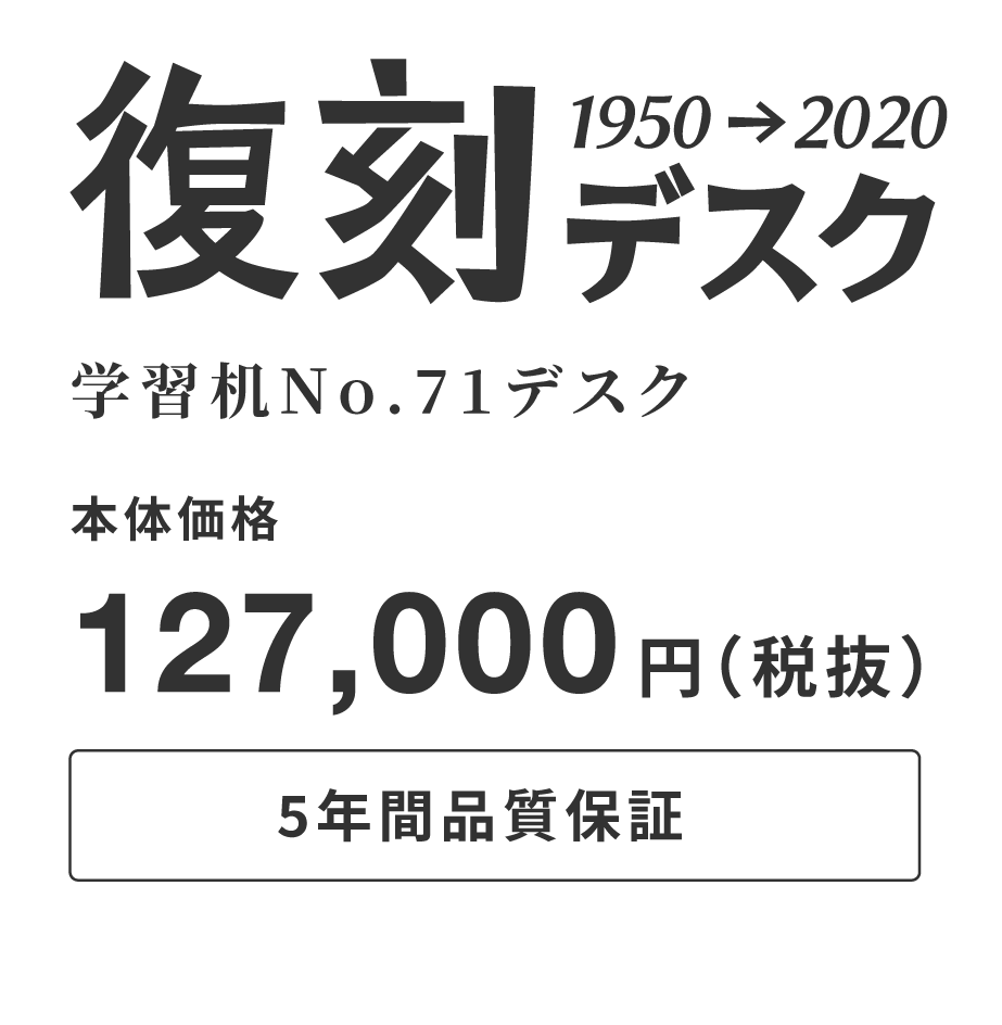 復刻デスク 学習机NO.71