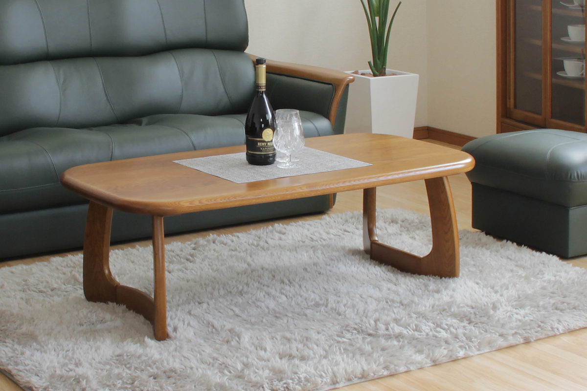 管847☆イタリア製☆ガラストップ☆メープル材☆センターテーブル ともう 