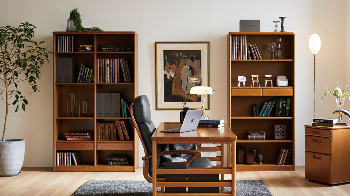 しっかりとした奥行きで大きな書籍も収納できる｜ No.3600｜製品一覧  