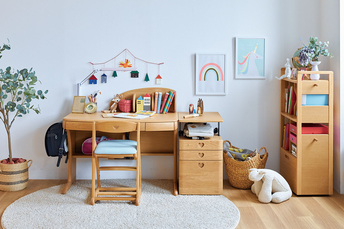 天板昇降式の大容量収納ワゴン｜No.57デスク｜学習デスク｜製品一覧  