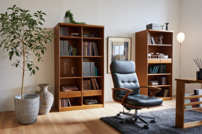 浜本工芸　オーク本棚（No.8600書棚B）　６０幅３２奥行１３５高 スリムな奥行きとシンプルなデザイン｜No.8600書棚シリーズ