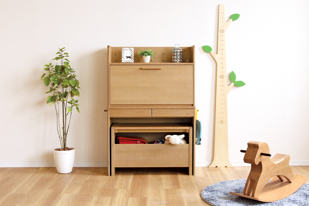 浜本工芸 ライティングビューロー 学習机 収納家具 木製 とお 家具 M360 