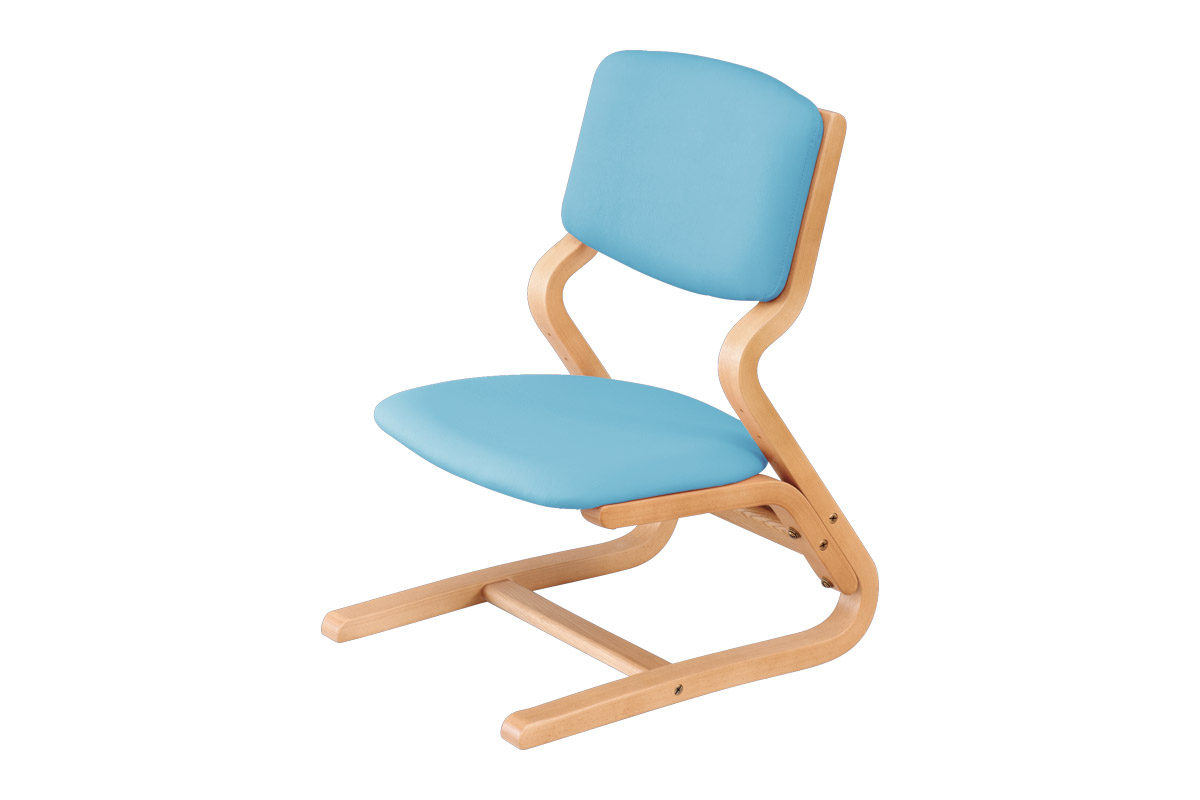 浜本工芸　オーク　ナラ　高さ調整可能　学習椅子 チェア キャスター　皇室御用達440〜530mm