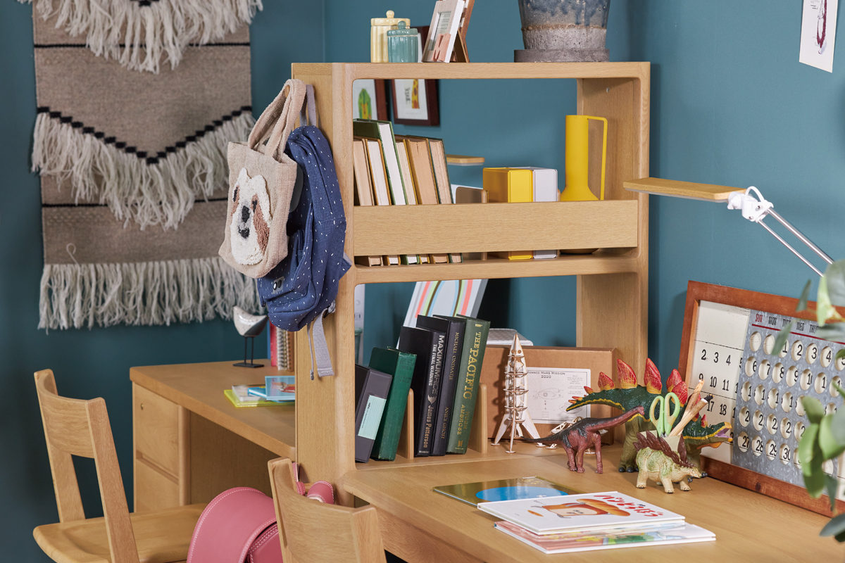 ★HAMAMOTO 浜本工芸★No.6000 デスク 幅100cm【鍵欠品】★ナラ無垢 ブラウン 片袖 パソコンデスク 学習机 勉強机★410h16