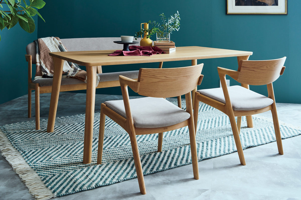 金属根太を使用したシャープなダイニングテーブル DT-6300｜ダイニング  