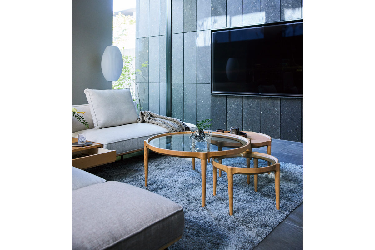 自由にカスタマイズできるラウンド型ネストテーブル｜T-6000｜製品一覧｜浜本工芸株式会社