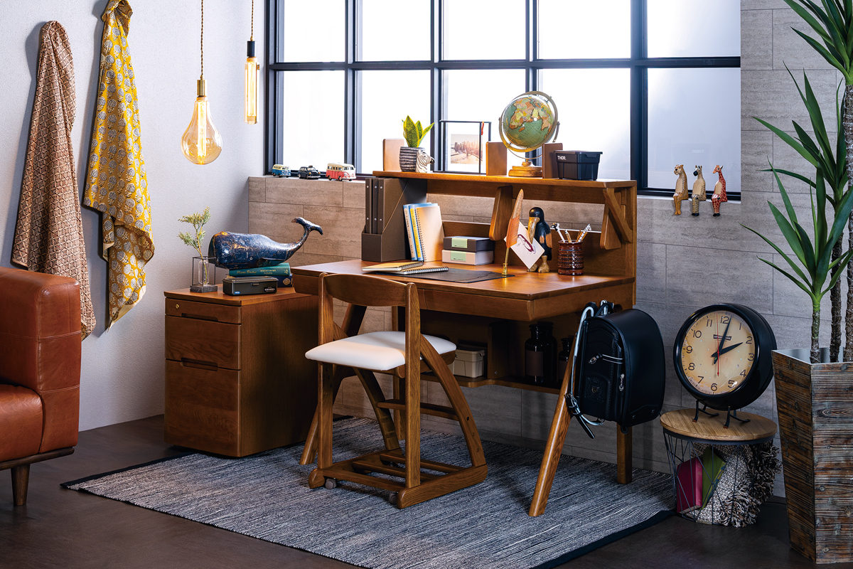 GMGN275浜本工芸 / HAMAMOTO 学習机 勉強机 楢材 ナチュラル