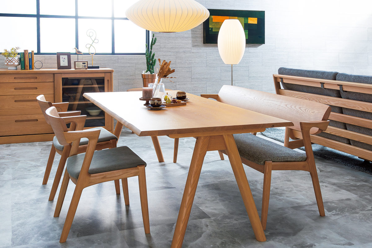 一枚一枚異なる個性が使うほどに馴染む DT-7460｜ダイニングテーブル  