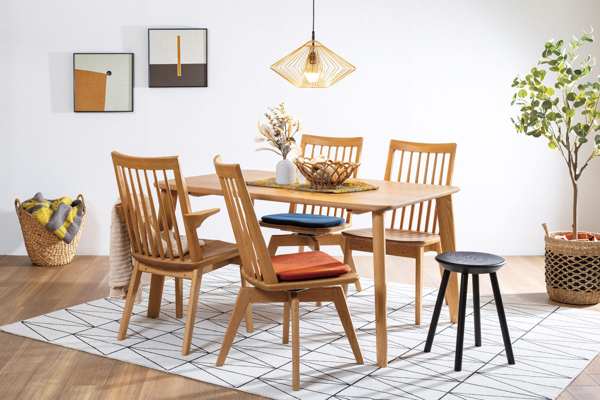 和にも洋にも馴染むシンプルモダンな快適チェア｜No.3900ダイニング  