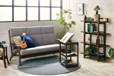 浜本工芸　ソファー 浜本工芸】3人掛けソファ WS-3908(191) 布Aタイプ クレオGR／CA(カフェ